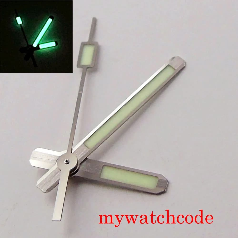 62MAS Stile Orologio Stereoscopico Lancette Set Aghi Super Giappone C3 Luminoso Per NH35 PT 4R35 4R36 Movimento Orologio Da Polso di Ricambio