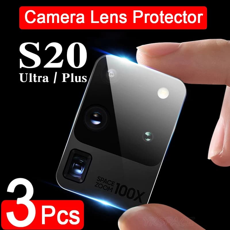 3 pezzi trasparente HD fotocamera posteriore len pellicola in vetro temperato per Sansung S20 S21 S22 S23 FE S24 Plus Ultra copertura protezione lente posteriore