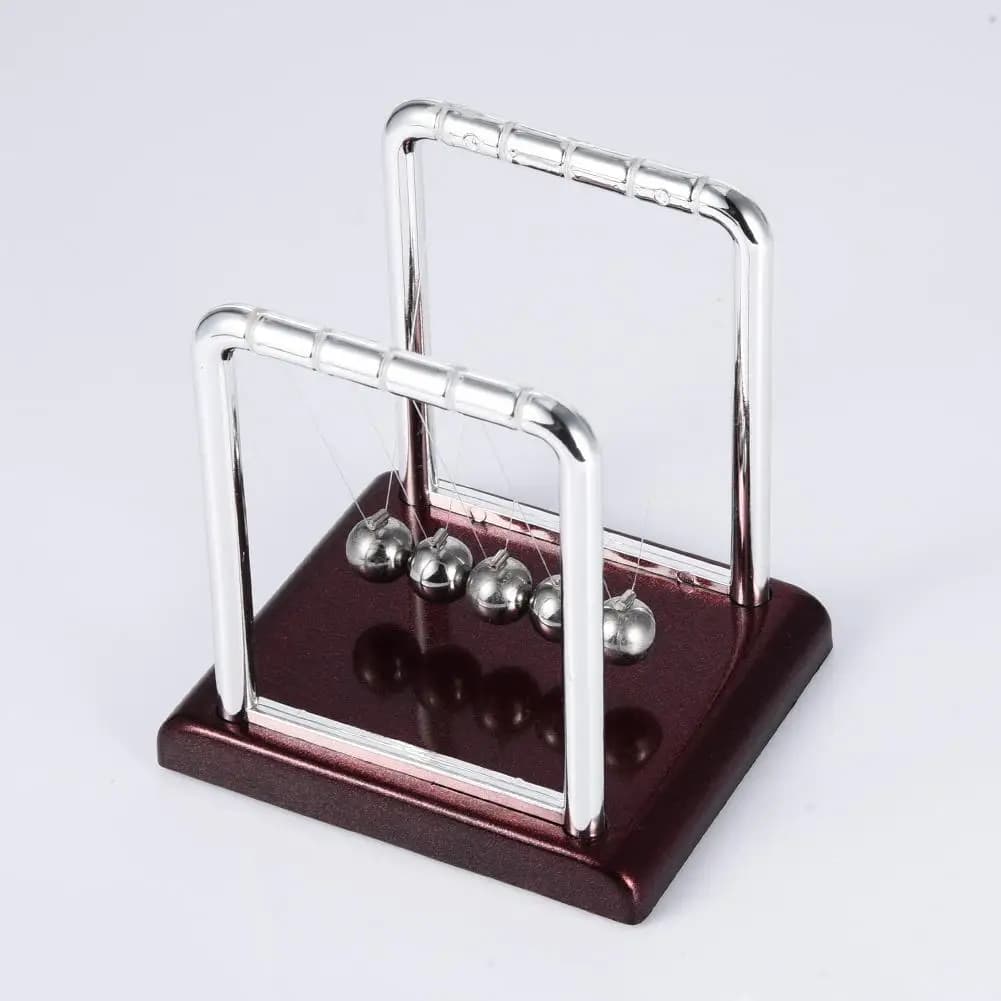 Newtons culla Steel Balance Ball fisica scienza arco ovale circolare Newton biliardo vela pendolo Newton biliardo # BW