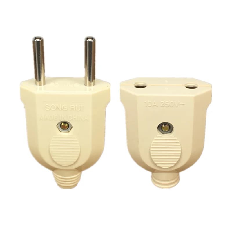 1pc EU Europeo 2 Pin AC Alimentazione Elettrica Spina Maschio Femmina Presa Adattatore Cavo Adattatore Ricaricabile Cavo di Prolunga Connettore
