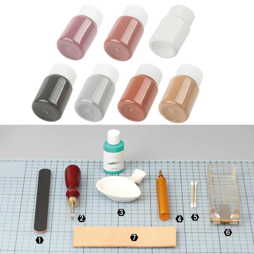 Bottiglia di tintura per crema di vernice in pelle acrilica da 30g per mobili cappotto scarpe borse stivali riparazione del restauro di colore rimozione dei graffi