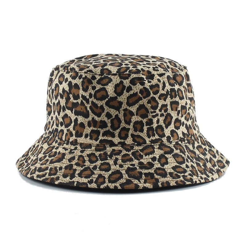 2024 cappello da pescatore con stampa leopardata cappello da pescatore reversibile cappello Panama da viaggio all'aperto cappelli da sole per uomo e donna