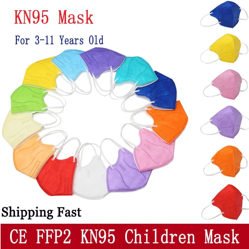 Maschera ffp2 bambini bambini KN95 maschera protettiva antipolvere traspirante CE riutilizzabile ragazzi ragazze misura 6-14 anni Mascarillas maschera