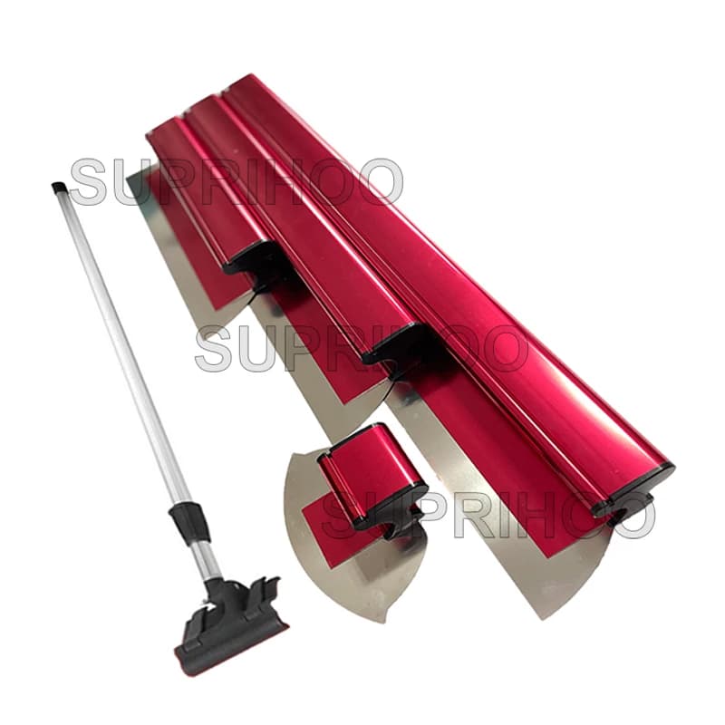 Set di strumenti di finitura SUPRIHOO Set di lame per scrematura strumenti per cartongesso in lega di alluminio Kit di lame per Skimmer 16in 24in 32in asta di prolunga