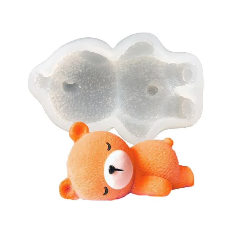 Fai da te carino orso assonnato torta stampo da forno gelato orso stampo in Silicone torta Mousse stampo da Dessert al cioccolato