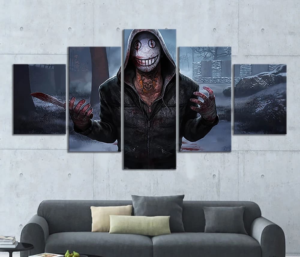 No Framed 5 Panel The Legion Dead By Daylight Games HD Wall Art Canvas Pictures Home Decor For Living Room
