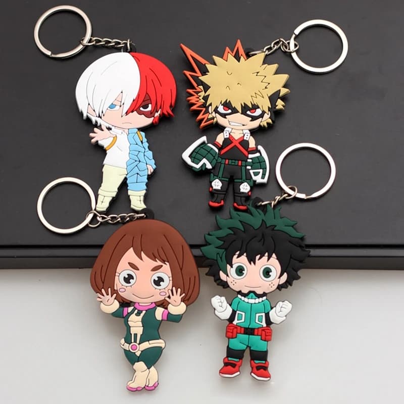 Japanese Movie My Hero Academia Figure Midoriya Izuku Bakugou Katsuki Todoroki Shoto Bag Decoration Toy Props