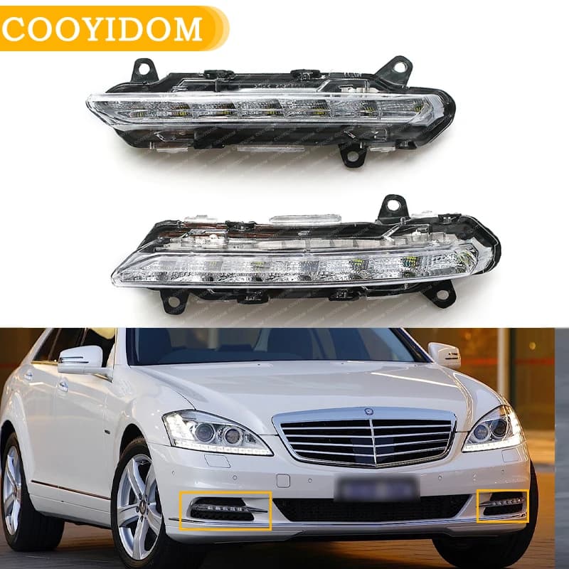 Auto LED DRL fendinebbia luce di marcia diurna per mercedes-benz classe S W221 C250 C300 C350 CL550 AMG CLS550 R350 085 2009-2013