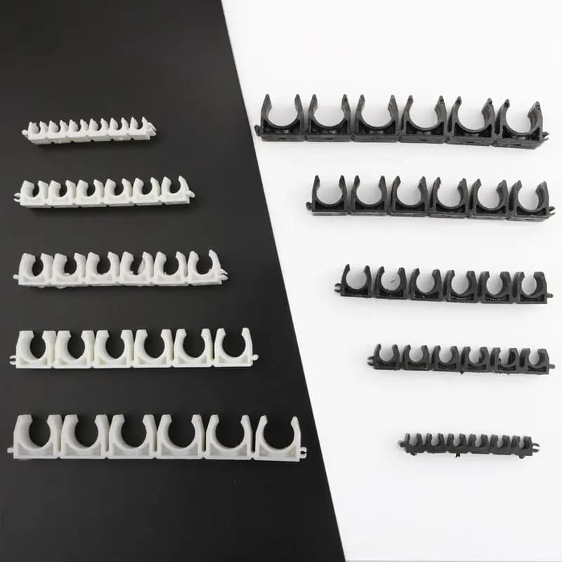 1pc Plastica 4 6 8 10 12mm Morsetto per tubo Supporto per tubo dell'acqua Sistema di irrigazione da giardino Micro Raccordi per tubi flessibili morbidi