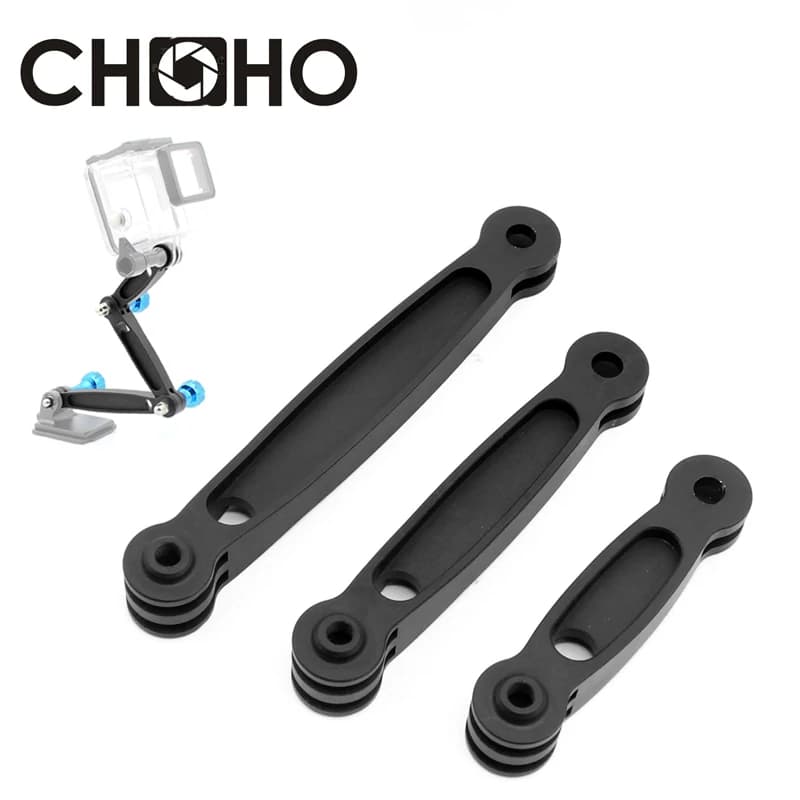 Asta di prolunga per casco regolabile con braccio in alluminio a 3 vie, bastone selfie a vite lungo e corto per accessori Gopro Hero 13 DJI Action