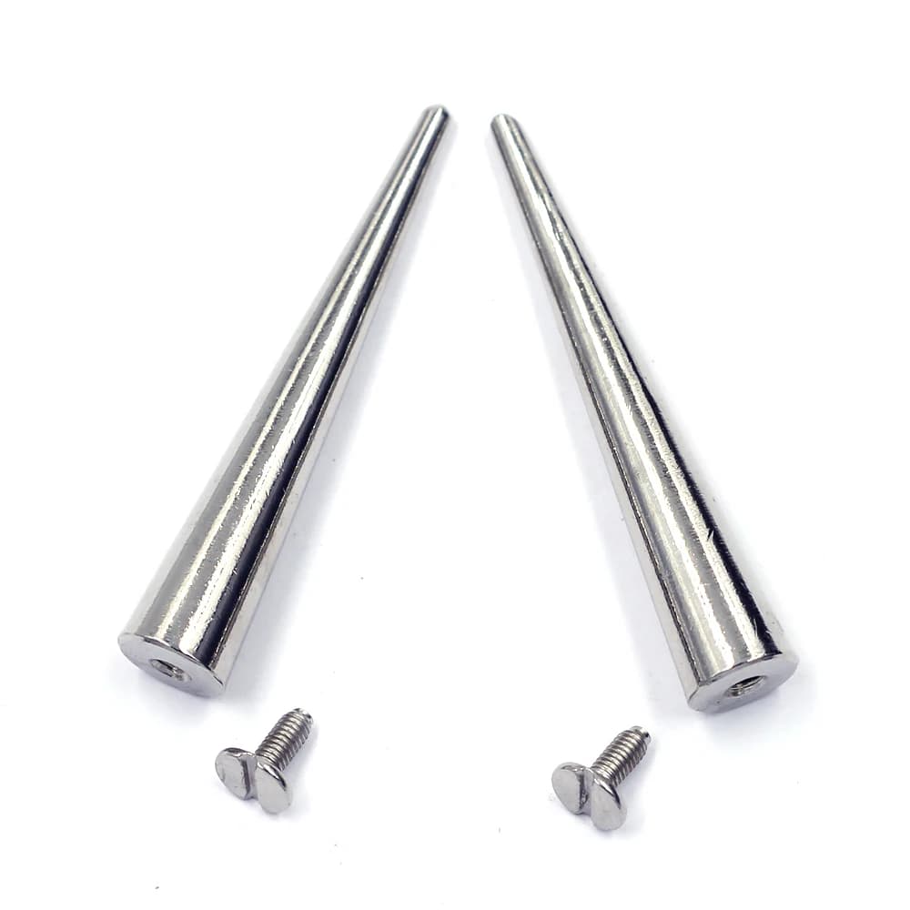60set unghie a punta cono metallo Spike indumento borchie macchie rivetto tono argento Fit artigianato borse in pelle borse cappelli vestiti 55mm