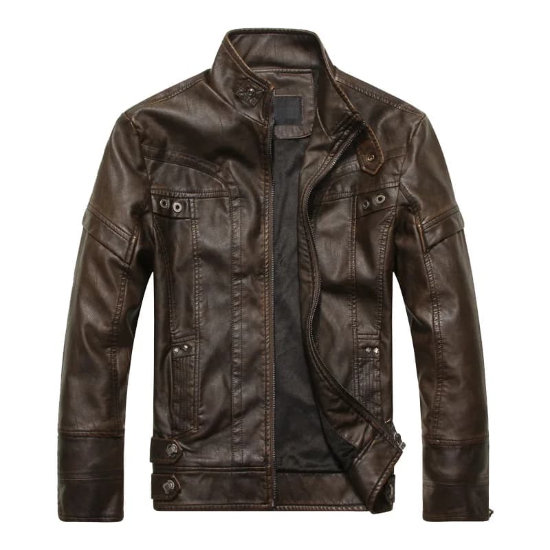 Nuovo arriva giacca di pelle da moto di marca da uomo giacche di pelle da uomo jaqueta de couro masculina cappotti di pelle da uomo