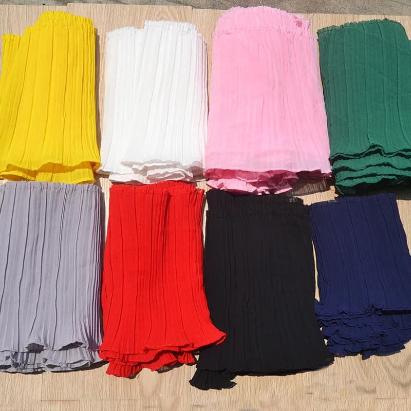 1yard/lot Multi-color Single-layer Pleated Chiffon Lace Trendy Hem Collar Cuffs Skirt DIY Clothing Accessories Fabric SC413