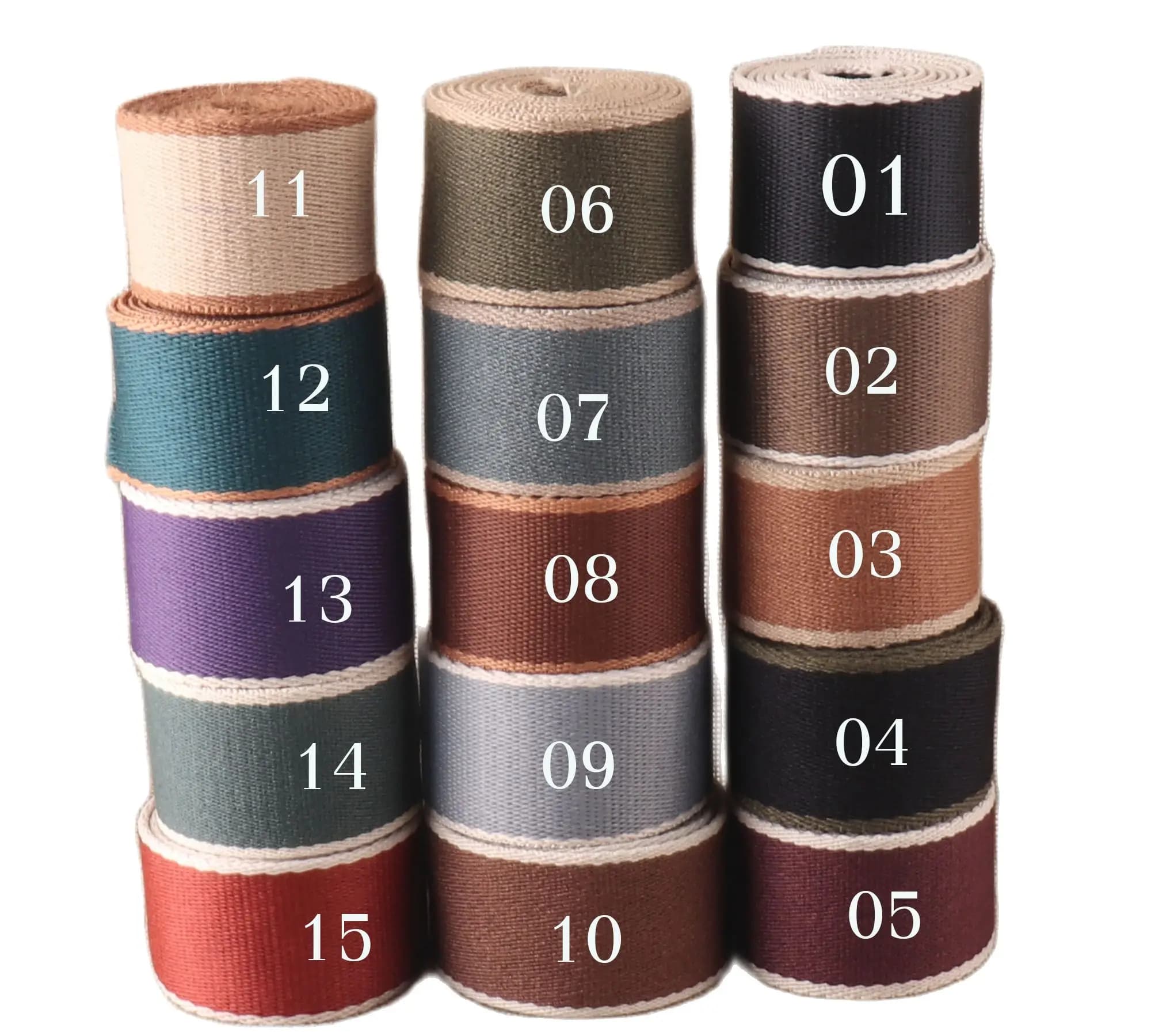 3 YARDS 38mm fettuccia in cotone 1 1/2 "nastro in cotone nastro colorato per cinghie per borse collari per animali domestici guinzaglio 15 colori