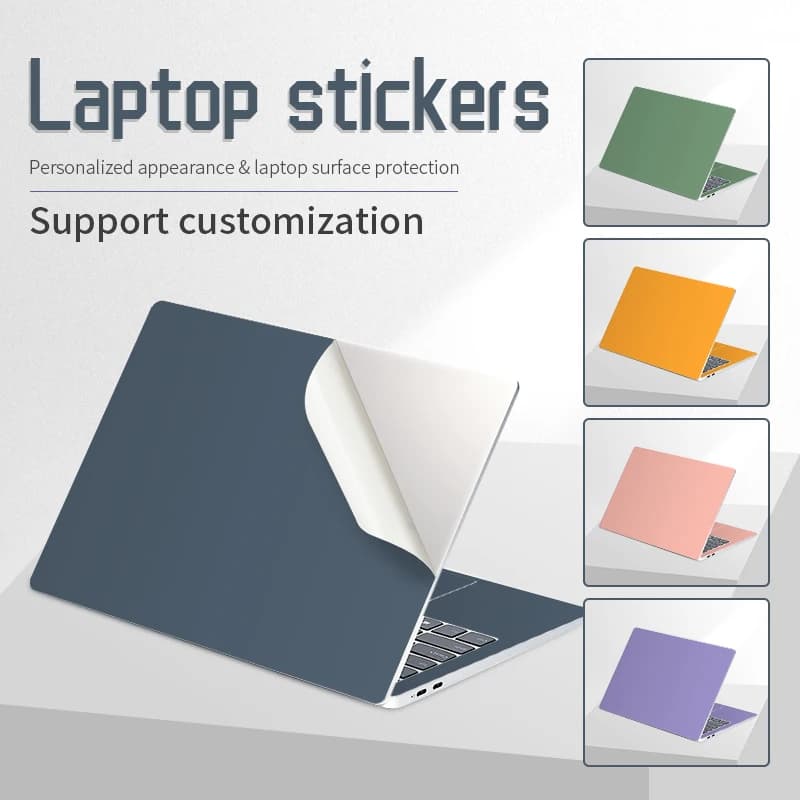 Adesivi per Laptop in Tinta Unita, Skin in PVC per Notebook 11"13"14"15.6"17.3", Decorazioni per Acer/Lenovo/HP/Macbook