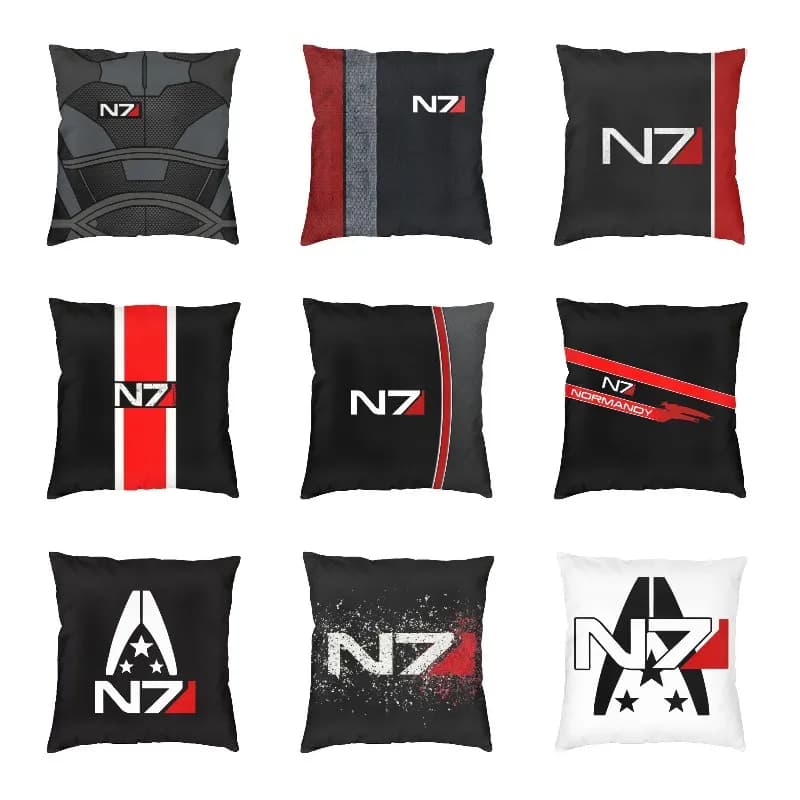 Federa per cuscino per armatura di massa N7 40x40cm per divano alleanza videogioco militare fodera per cuscino nordico federa in velluto
