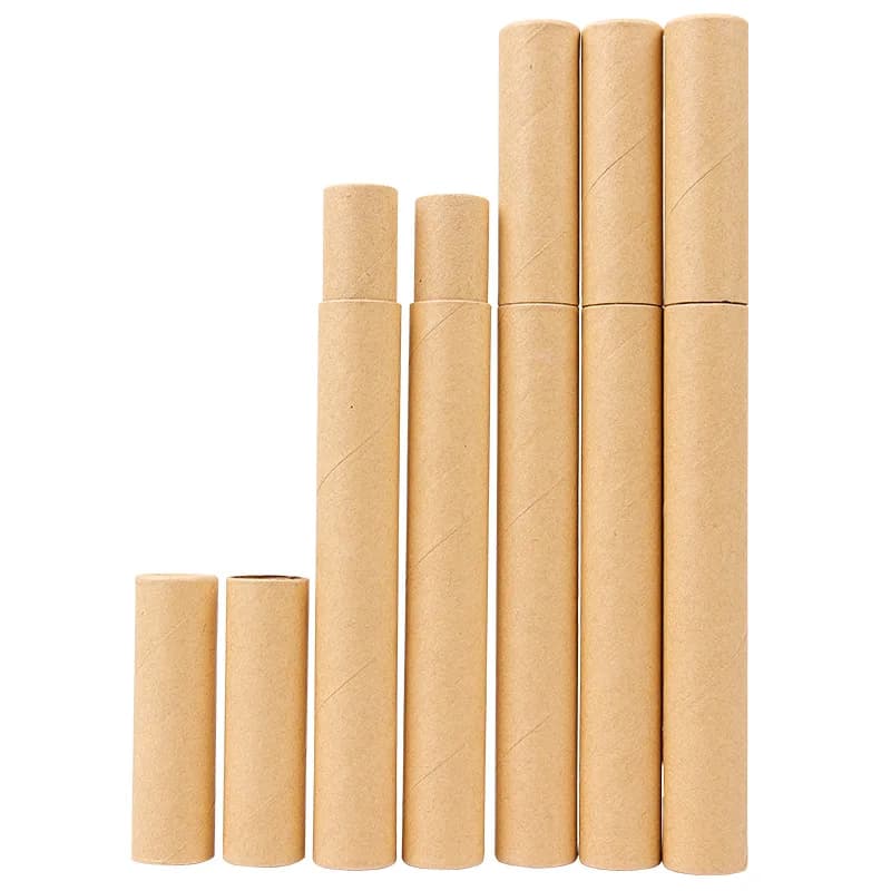 200 Pz/lotto Nero Carta Kraft Tubo di Incenso Barile di Incenso Piccola Scatola di Immagazzinaggio per la matita Joss Stick Comodo Trasporto 20.7x2.1 cm