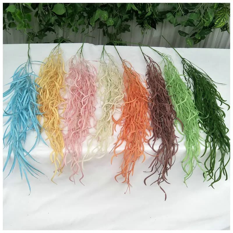 4 pcs/Lot 1.2M Rattan Artificial Plastic willow leaf screw wall hanging screw decoration wedding ceremony house decoration accessories fake plant
