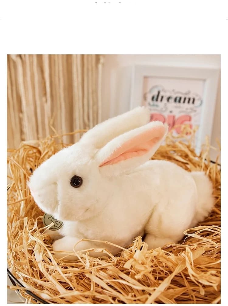 Lovely Rabbit Plush Toy Soft Prone Baby Doll Birthday Gift W1001 - Stuffed Animal for Children
