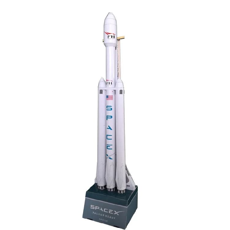 42cm 1:160 SpaceX Falcon Heavy duty Rocket 3D Paper Model Puzzle Student Hand Class DIY Space Papermodel Origami Toy