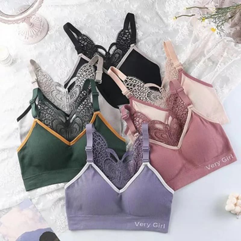Intimo in cotone da donna Top a tubo Top in pizzo Sexy moda Push Up Comfort reggiseno femminile Sling sport Tank Up Lingerie Sexy
