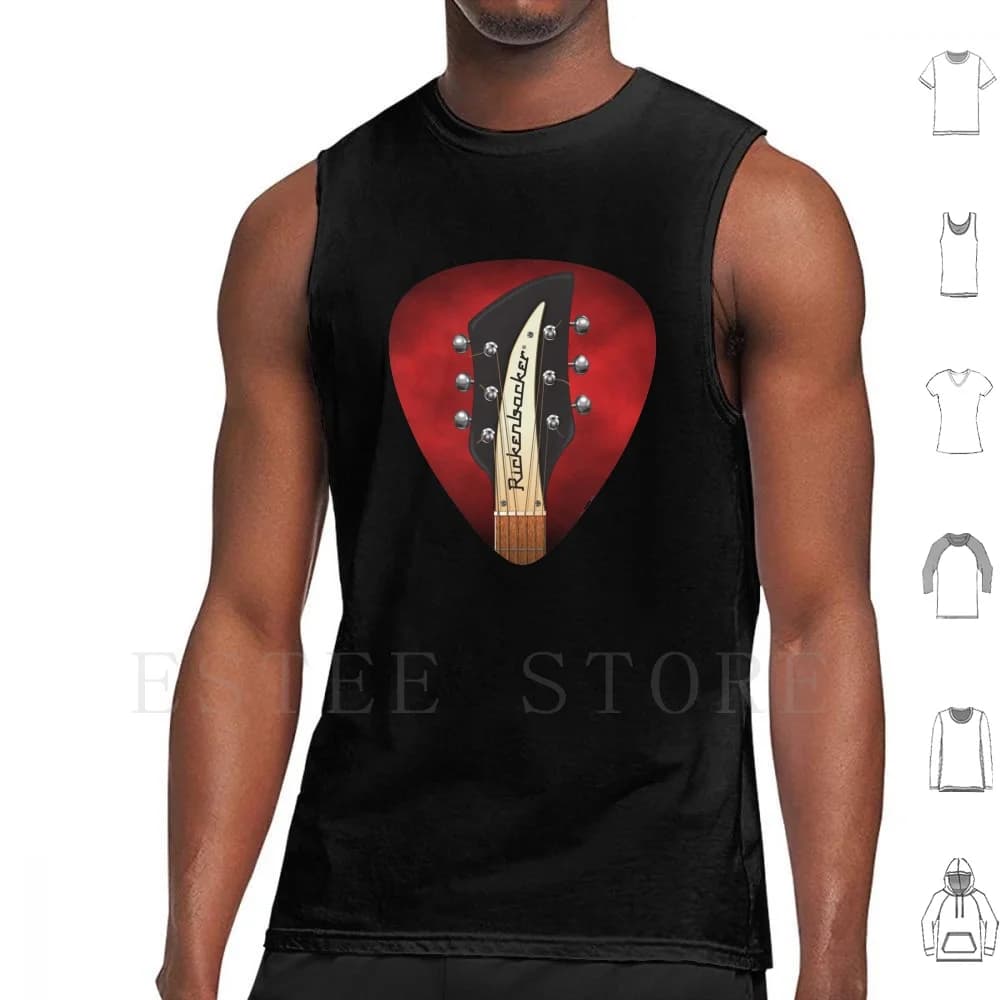 Paletta per chitarra Pick Art-360 Canotte Canotte senza maniche Paletta per chitarra Tuning String Music Neck Country Indie Alternative