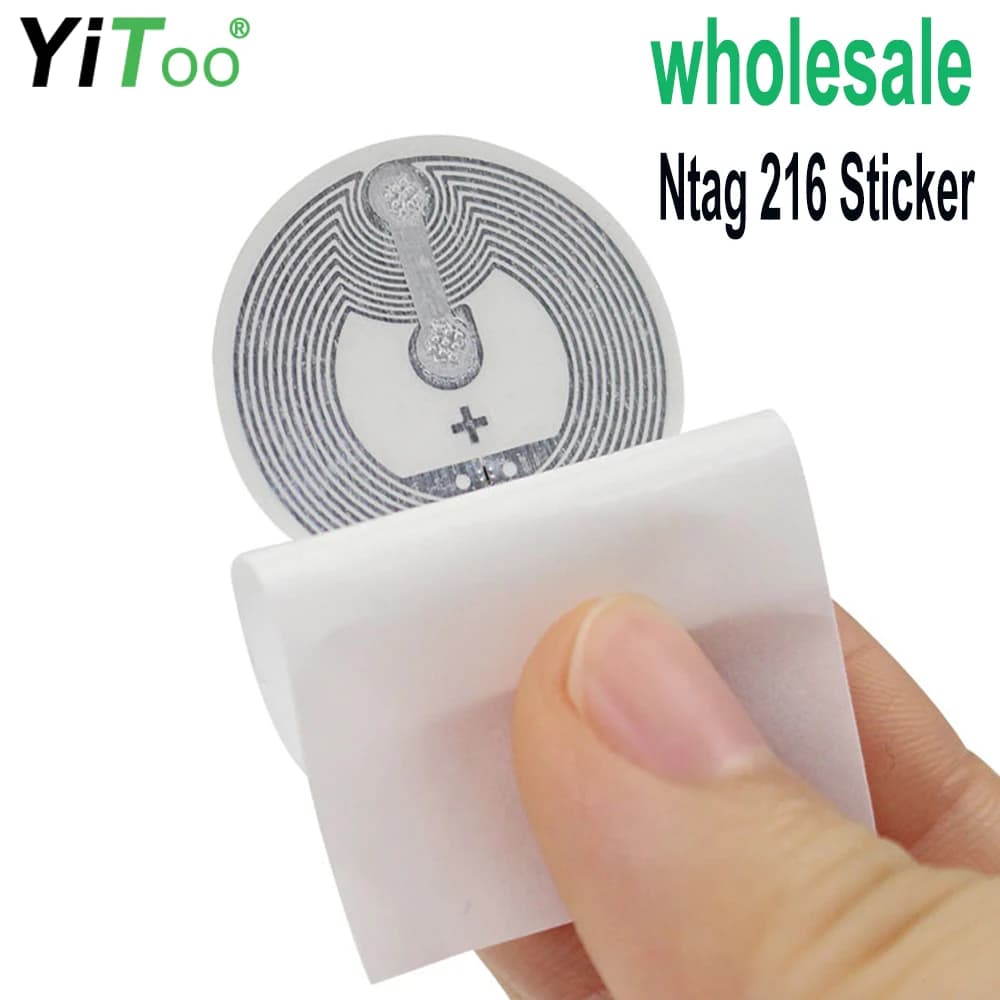 YiToo Fully Compatible NFC Sticker, 888 Bytes NTAG216, 13.56MHz ISO14443A Writable RFID Smart Tag For All NFC Smart Phone