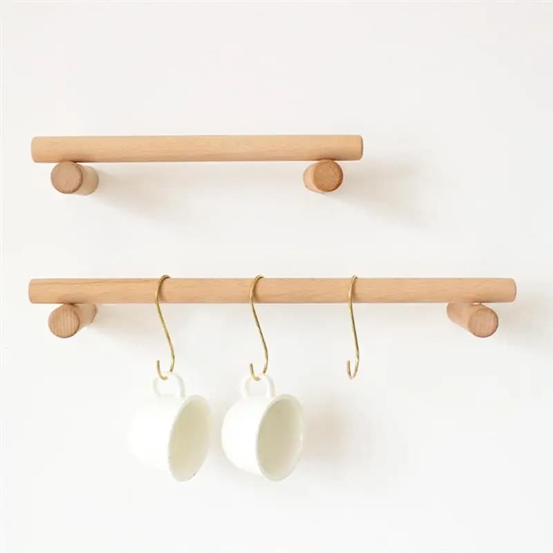 1pc 30 centimetri 45 centimetri Semplice Tovagliolo di Legno Cremagliera Singola Barra di Tovagliolo No Pugno Rack di Stoccaggio Asciugamano Gancio Per bathromm Cucina Casa Porta Asciugamani di carta