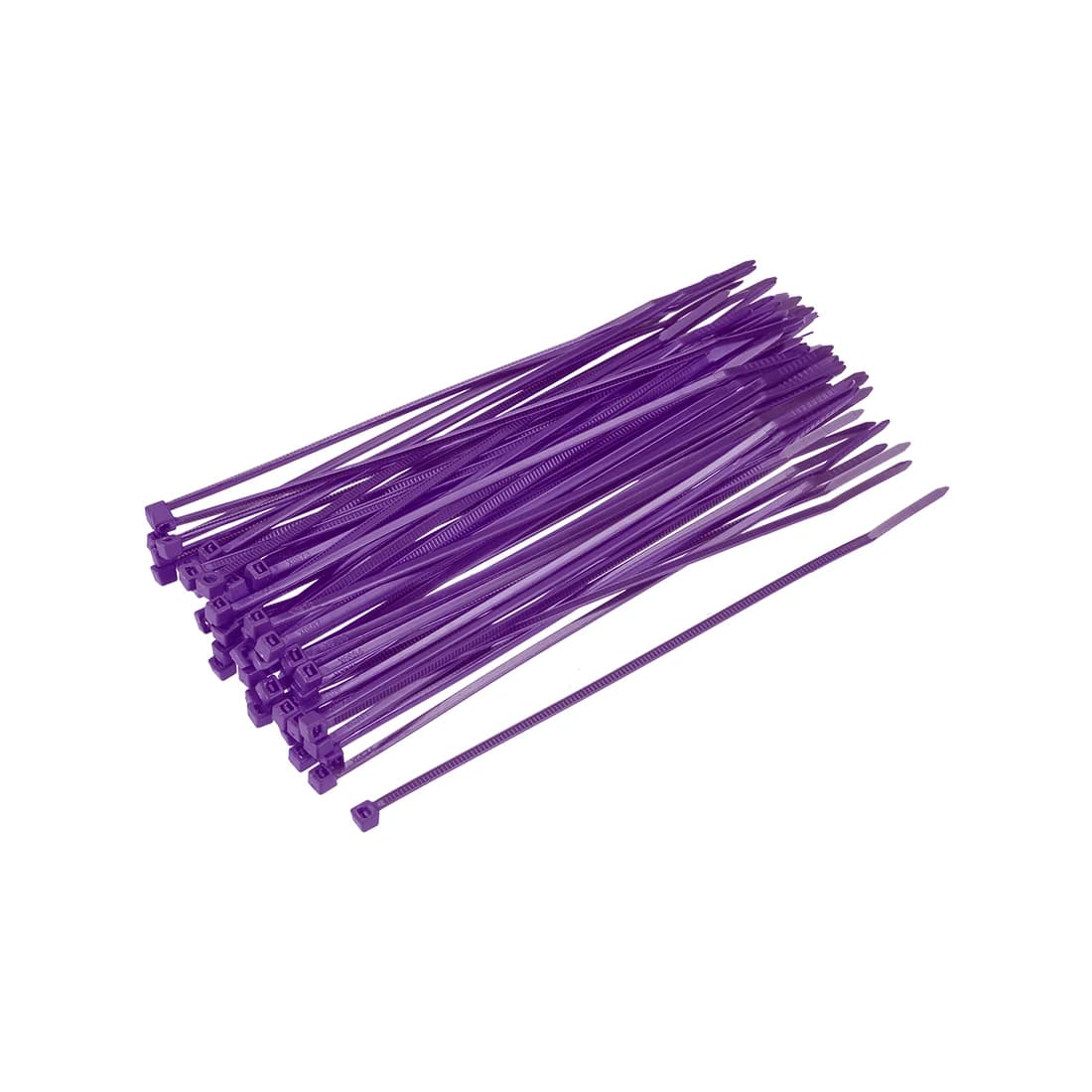 Uxcell 100pcs Cavo Zip Ties 150 millimetri x 2.5 millimetri Autobloccante Nylon Fascette Viola Singolo-uso di Bloccaggio Flessibile Cavo Tie