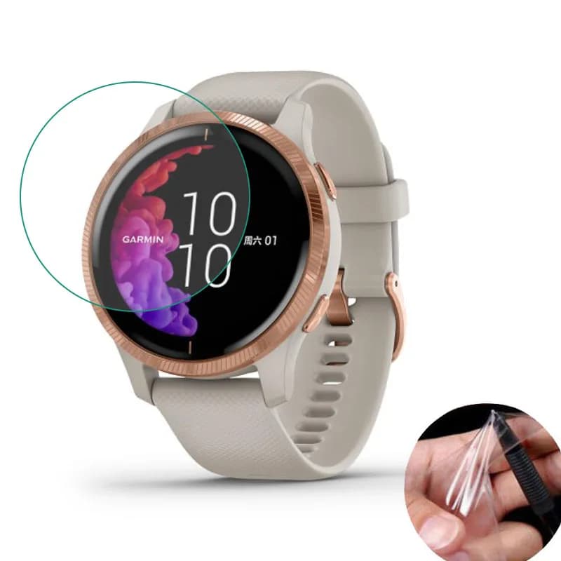 5 pezzi di protezione per pellicola protettiva trasparente morbida per Garmin Venu Smart Watch Smartwatch Cover protettiva per schermo intero (non in vetro)