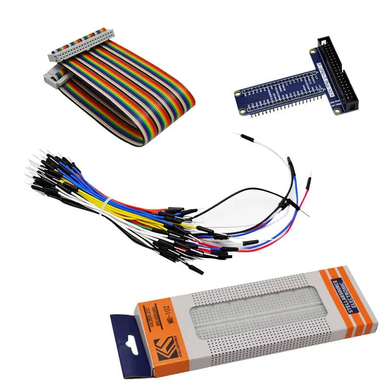 Raspberry Pi 4B 3B 3B Arduino GPIO Extension Board MB-102 830 Breadboard points 40 Pin GPIO cable bridge cable for PC orange Pi