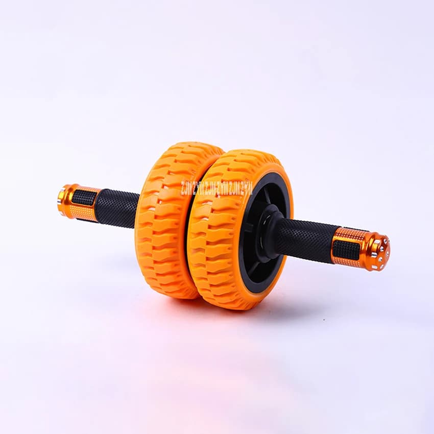 K9025 Ab Ruota Rullo Doppio Cuscinetto Silenzioso Rullo di Alimentazione Doppio Gommati Ab Coaster Antiscivolo Solido Acciaio Inox Ruota Muscolo Addominale