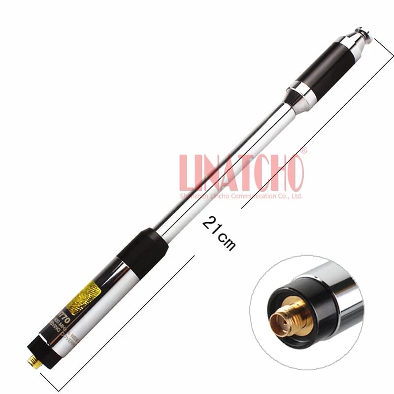 RH770 Long Range Telescopic VHF/UHF 144/430MHz UV-5R SMA Female Walkie Talkie Dual Band Antenna