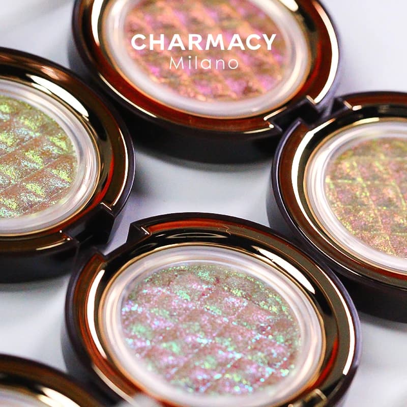 CHARMACY Ombretto lucido Evidenziatore Trucco Contorno Cosmetico luminoso a lunga durata Chameleon Duochrome Glitter Ombretto Trucco