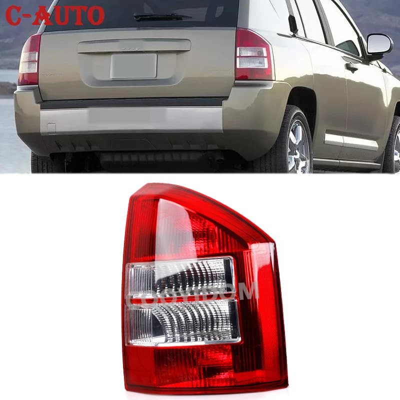 Sinistra Destra Fanale posteriore Fendinebbia Indicatori di direzione Paralume freno senza lampadina per Jeep Compass 2007-2010 Fanali posteriori Luci di parcheggio
