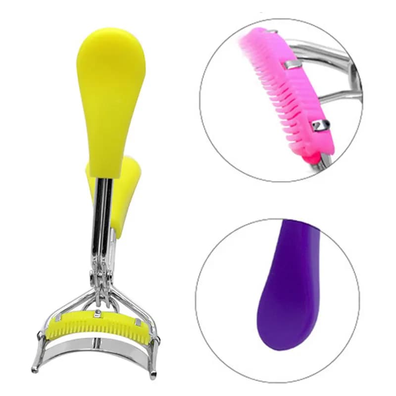 Stainless Steel and Plastic Folder, Foldable Clips for Wrinkling Eyelashes, Makeup Tools, Fin Eyelash Accessories, Small Eyelash Gripper