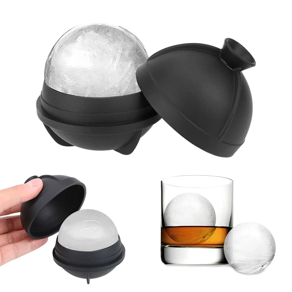 Whisky Vino Cocktail Cubo di ghiaccio Utensile da cucina Stampo a sfera Stampo per hockey su ghiaccio in silicone 3D Strumento fai da te Creatore di palline di ghiaccio Accessori da bar