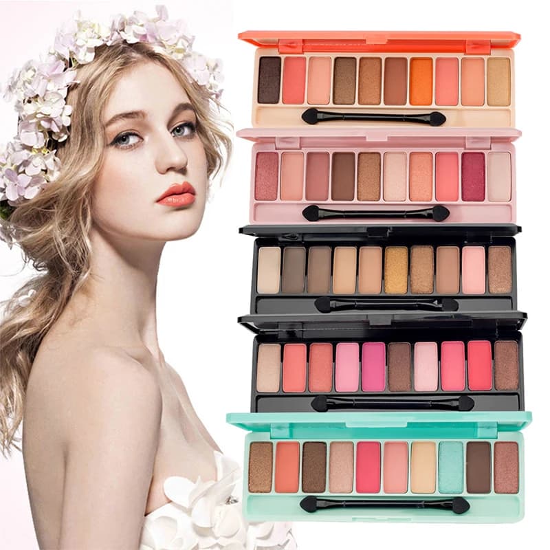 Lameila 10 colors cherry shade palette Matte shadow long-lasting long-lasting shadow to disk perlescent daily T0960