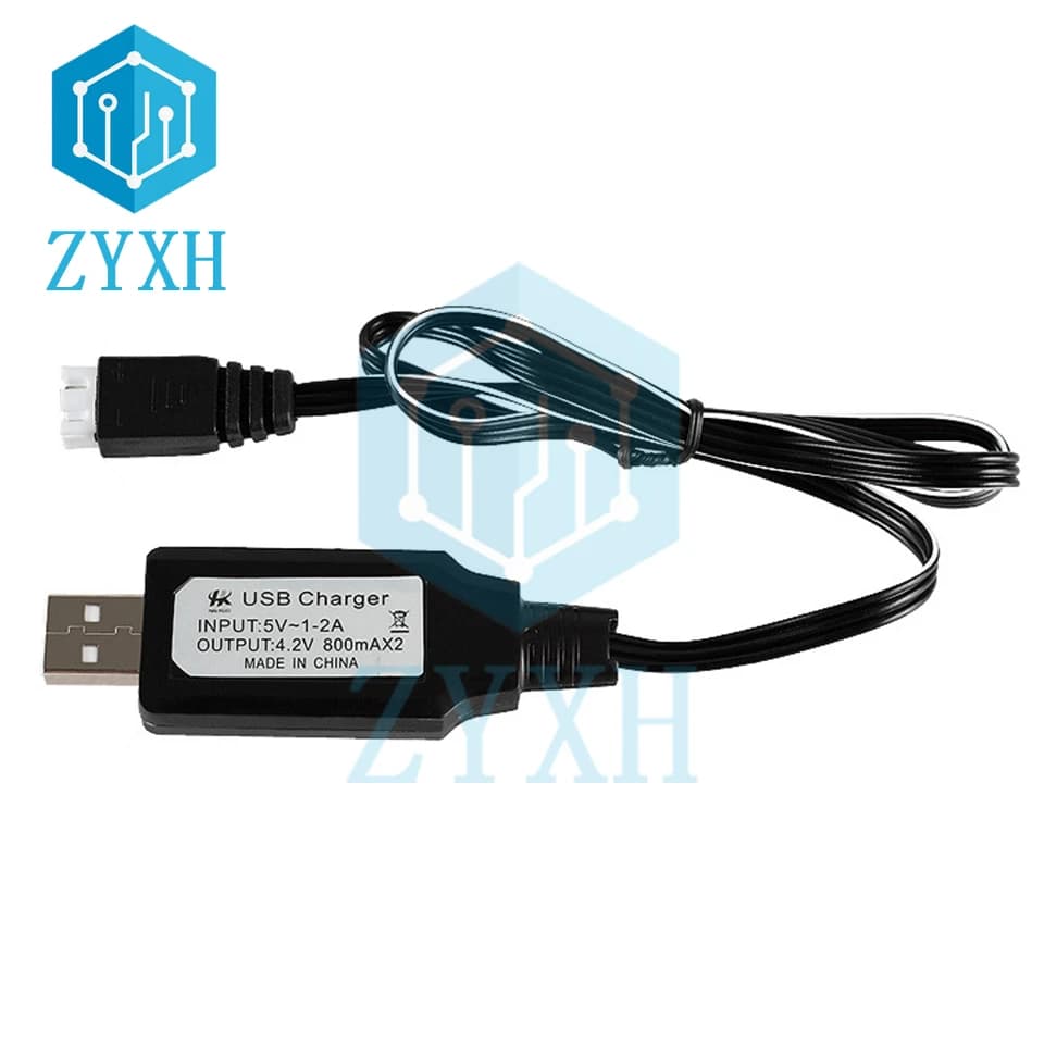 7.4V 800mA * 2 XH-3P BMS 2S caricatore USB Lipo li-ion pacchi batteria RC giocattoli aerei auto Robot elicottero ricarica indicatore LED
