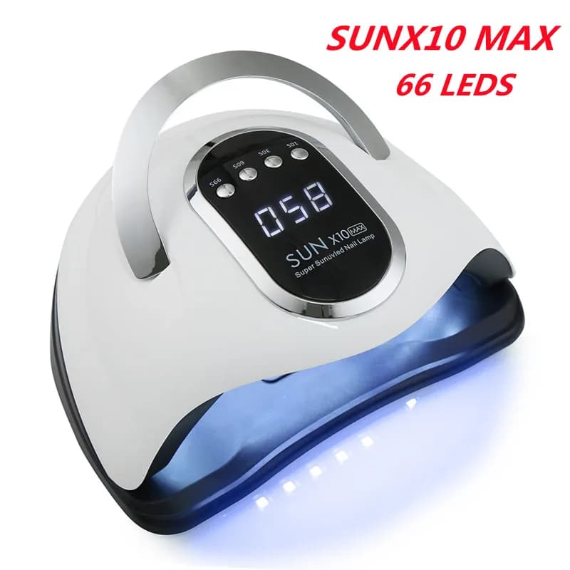 280W SUN X10 MAX UV LED asciugacapelli 66LED lampada polimerizzante per smalto Gel con Display LCD Motion Sense lampada a rapida asciugatura per unghie strumento per Manicure