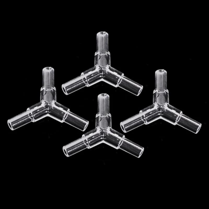 10 pz/lotto 4mmYShaped Connettore di Plastica 3 modi Aquarium Fish Tank Pompa di Aria Connettore Valvola di Controllo Dell'aria di PipeTube acessorios