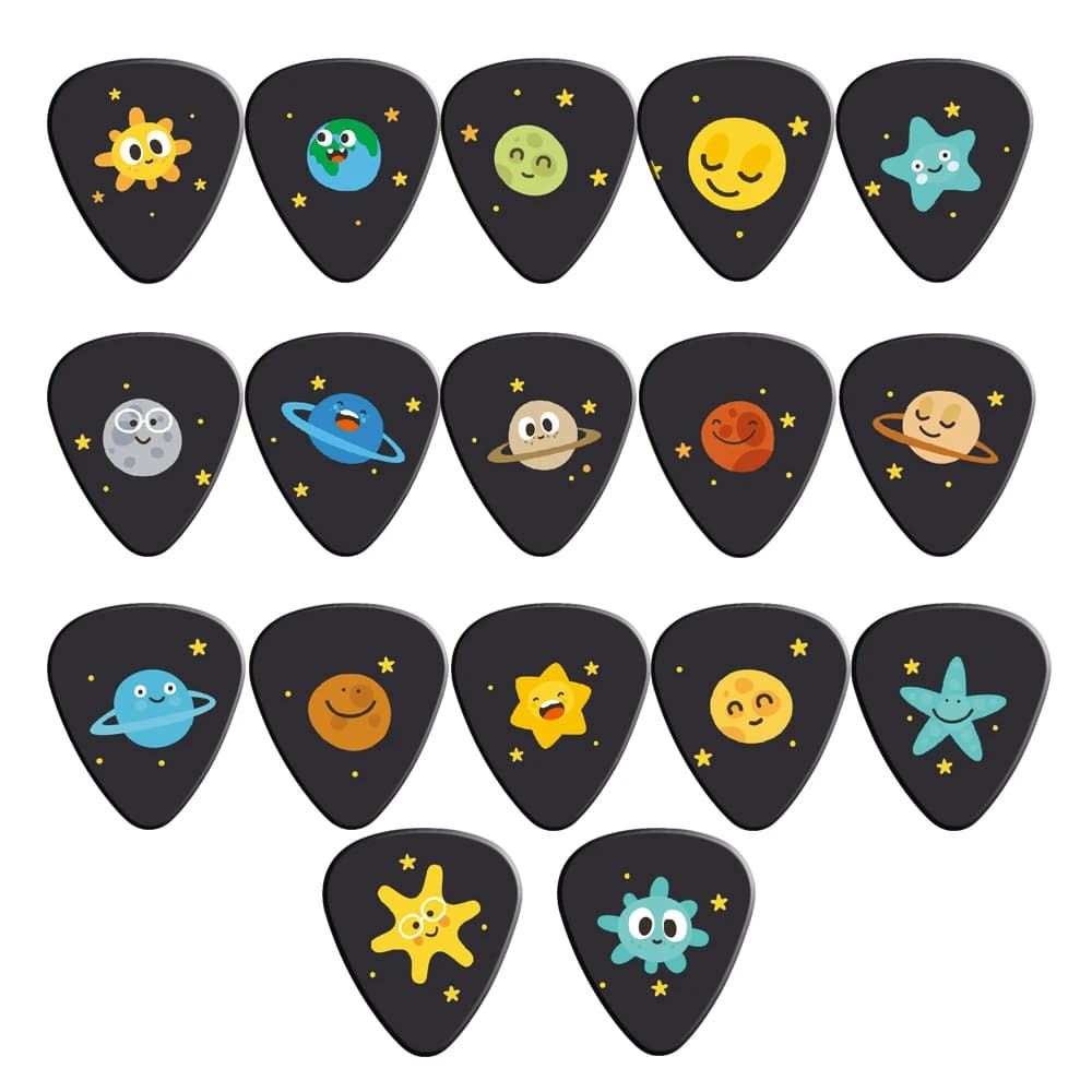 SOACH 10 pz/lotto 0.71mm di spessore cartone animato vastezza universo stella plettri per chitarra modello tracolla per chitarra parti di chitarra chitarra Acc