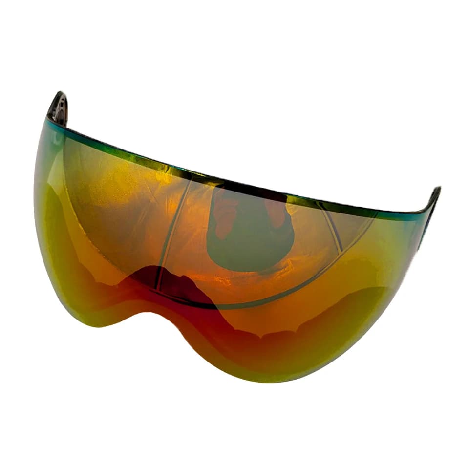 LOCLE Casco da sci snowboard Visiera Lente Maschera da neve staccabile Antiappannamento Anti-UV Scudo per occhiali integrato