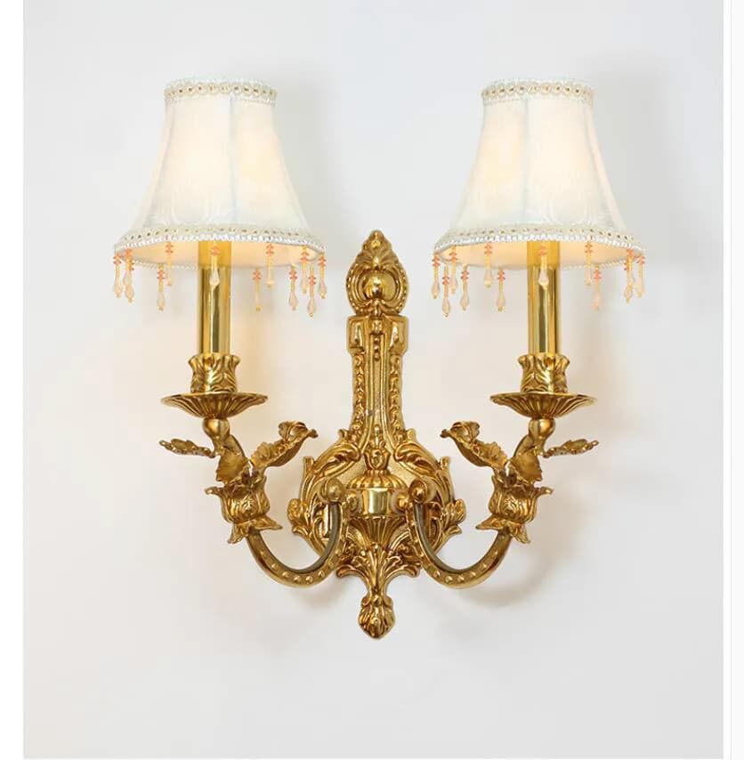 Lampada da parete europea LED Rame Cristallo di lusso Lampada da specchio nordica Apparecchio per bagno Soggiorno Decorazione Wandlamp Luci 220V