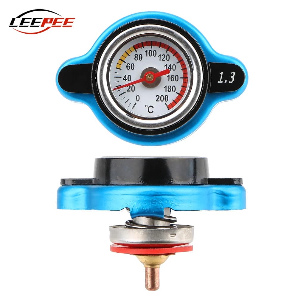 0.9/1.1/1.3Bar Coperture del serbatoio dell'acqua per auto con indicatore di temperatura Termometro Tappo del radiatore Sensore di temperatura della pressione Accessori automobilistici