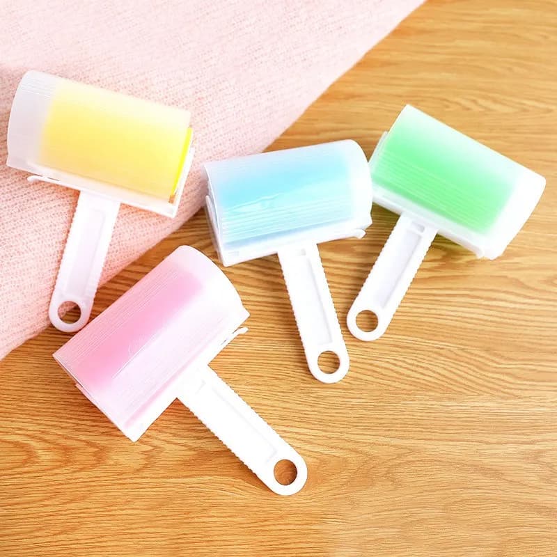 Vestiti lavabili Rullo appiccicoso per capelli Riutilizzabile portatile Pulito domestico Rimozione peli di animali domestici Rullo appiccicoso Tappeto Letto Divano Collettore di polveri