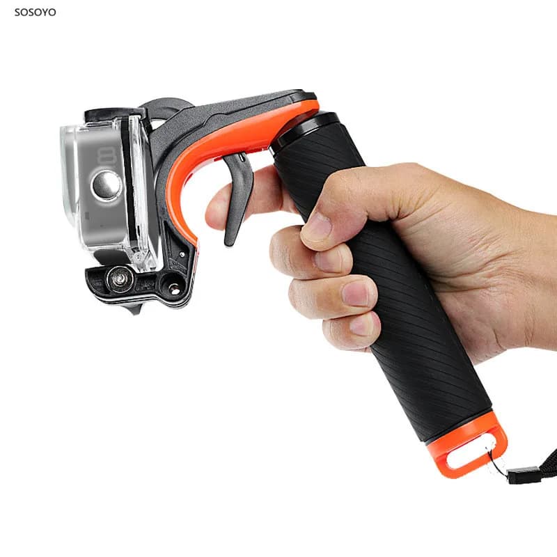 2 in 1 di Scatto Trigger Galleggiante Monopiede adattatore di Montaggio Diving Palmare Selfie stick Per Gopro hero 8 nero Della Macchina Fotografica Accessori
