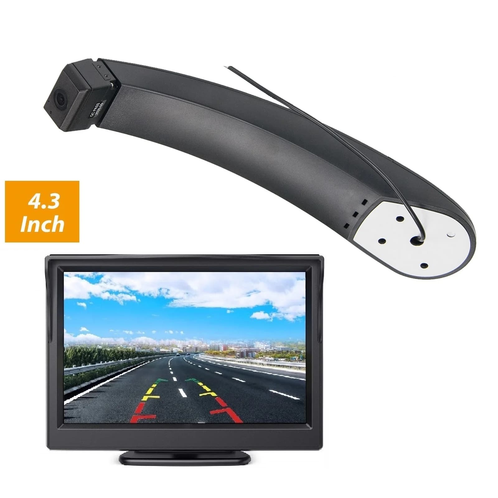 Telecamera terza luce freno HD 720P + monitor da 4,3'' per FORD Transit Connect Wagon XLT Transporter Minivan 2014-2017 (due porte)