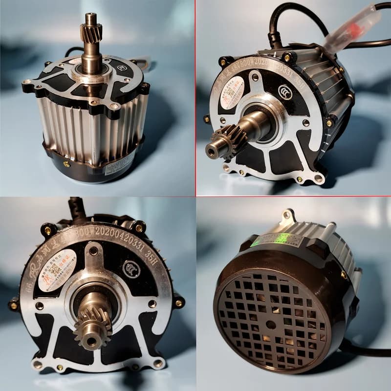 Motore elettrico 48V 60V 500/650/800/1000W Motore differenziale a 5 fori 16 denti Gruppo motore in rame con nucleo in rame completo