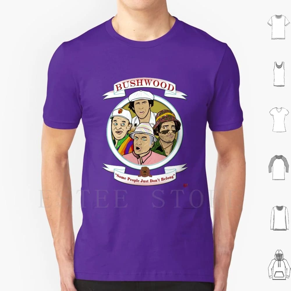Caddyshack-Bushwood T Shirt Uomo Cotone 6xl Caddyshack Chevy Chase Bill Murray Rodney Dangerfield Ted Knight Bushwood Golf